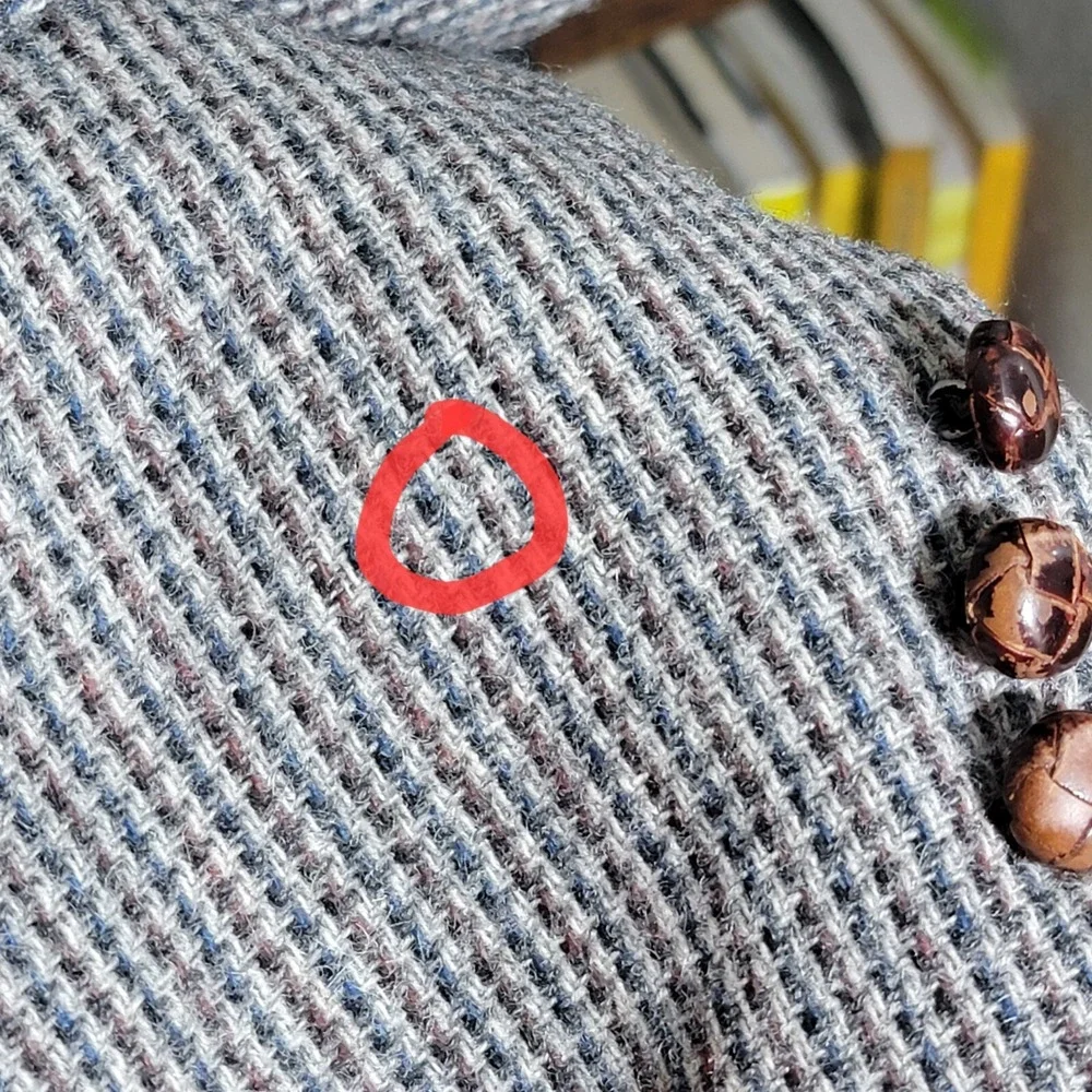 VTG Stafford Men's Tweed Blazer Jacket Two Button Gray‎ Pure Wool Size 46R